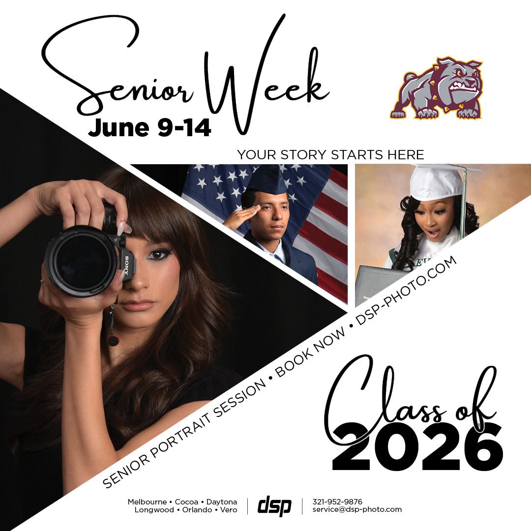  Flyer that says Class of 2026 - Senior Week, June 9-14, 2025